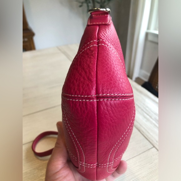 Vintage Coach Mini Hobo Bag Pink Pebble Leather Handbag #4293 with Hangtag - Picture 8 of 13